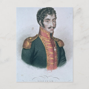 Portrait von Simon Bolivar Postkarte