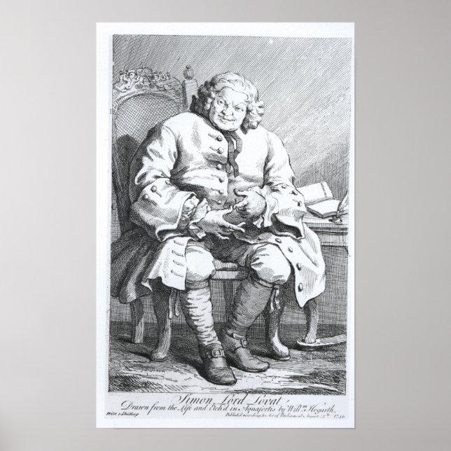 Portrait von Simon Fraser, Lord Lovat Poster (Vorne)