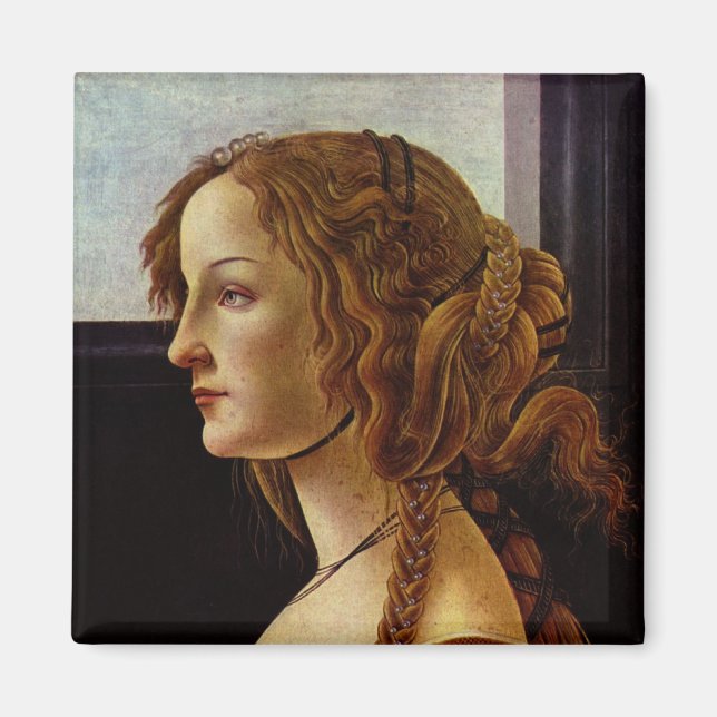 Portrait von Simonetta Vespucci von Botticelli Magnet (Vorne)