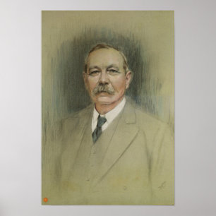 Portrait von Sir Arthur Conan Doyle Poster