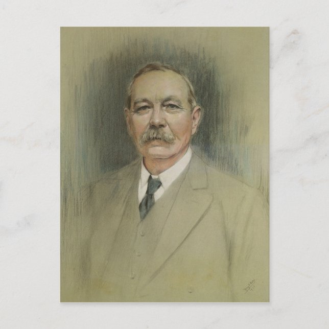 Portrait von Sir Arthur Conan Doyle Postkarte (Vorderseite)