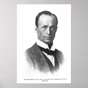 Portrait von Sir Douglas Mawson Poster