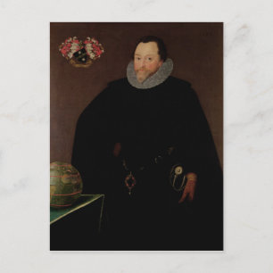 Portrait von Sir Francis Drake 1591 Postkarte