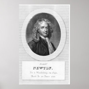 Portrait von Sir Isaac Newton Poster