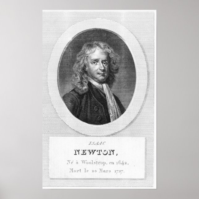 Portrait von Sir Isaac Newton Poster (Vorne)