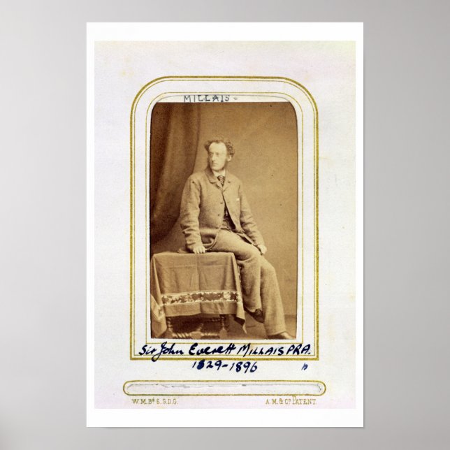 Portrait von Sir John Everett Millais (1829-1896) Poster (Vorne)