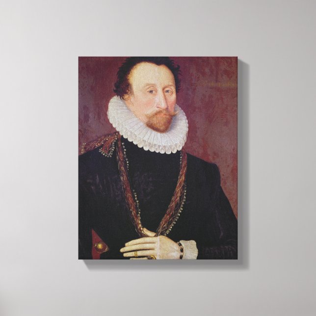 Portrait von Sir John Hawkins 1581 Leinwanddruck (Vorderseite)