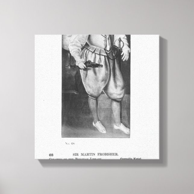 Portrait von Sir Martin Frobisher Leinwanddruck (Vorderseite)