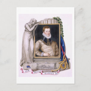 Portrait von Sir Philip Sidney (1554-86) von "Memo Postkarte