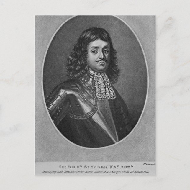 Portrait von Sir Richard Stainer Postkarte (Vorderseite)