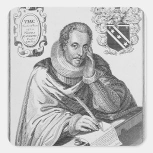 Portrait von Sir Thomas Overbury Quadratischer Aufkleber