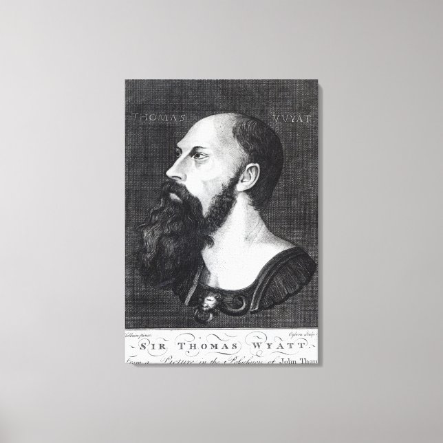Portrait von Sir Thomas Wyatt Leinwanddruck (Vorderseite)