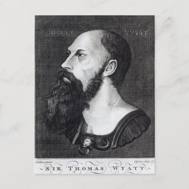Portrait von Sir Thomas Wyatt Postkarte (Vorderseite)