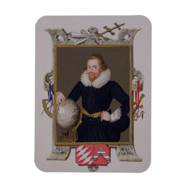 Portrait von Sir Walter Raleigh (c.1552-1618) von Magnet (Vertikal)