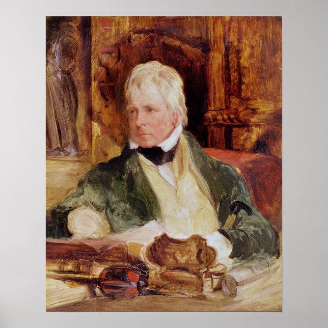 Portrait von Sir Walter Scott Poster (Vorne)