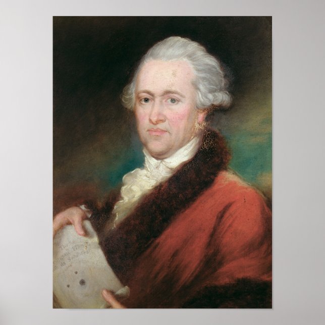 Portrait von Sir William Herschel c.1795 Poster (Vorne)