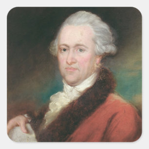 Portrait von Sir William Herschel c.1795 Quadratischer Aufkleber