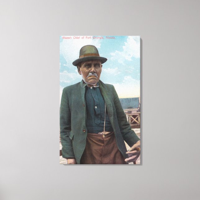 Portrait von Siwash, Chef von Fort Wrangle Leinwanddruck (Vorderseite)