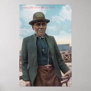 Portrait von Siwash, Chef von Fort Wrangle Poster
