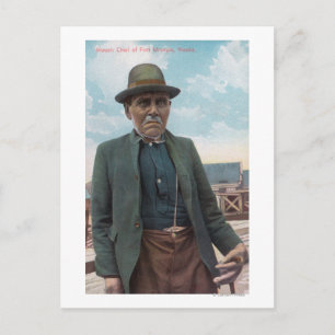 Portrait von Siwash, Chef von Fort Wrangle Postkarte