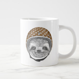Portrait von Sloth  Motorradhelm Jumbo-Tasse