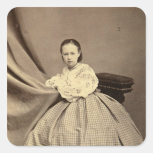 Portrait von Sophia Perovskaya Quadratischer Aufkleber