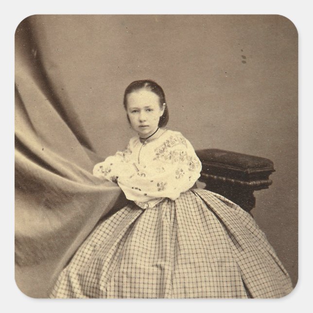 Portrait von Sophia Perovskaya Quadratischer Aufkleber (Vorderseite)