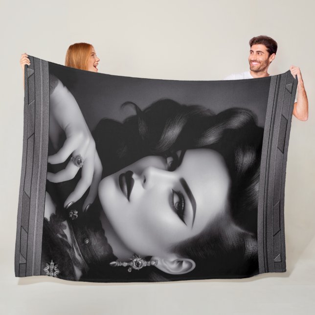 Portrait von Spy Kalina Schäfer von Xzendor7 Fleecedecke (Beispiel)