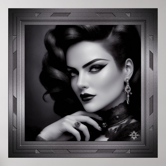 Portrait von Spy Kalina Schäfer von Xzendor7 Poster (Vorne)