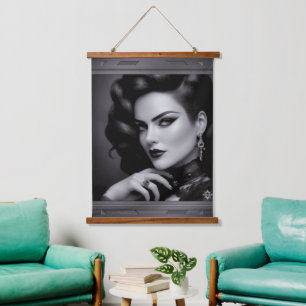 Portrait von Spy Kalina Schäfer von Xzendor7 Wandteppich Mit Holzrahmen