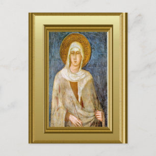 Portrait von St Clare, Assisi Postkarte
