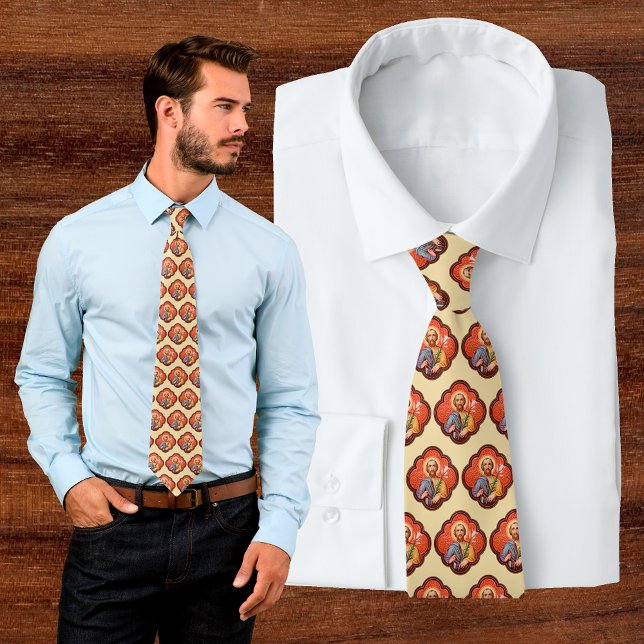 Portrait von St. Joseph in einem Oktofolien (TF 02 Krawatte (Von Creator hochgeladen)