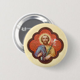 Portrait von St. Joseph in einer Oktofolie (TF 02) Button