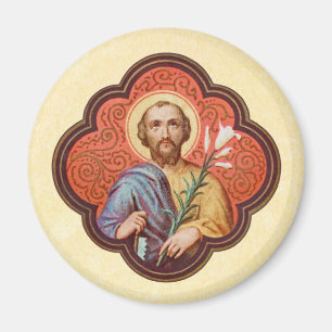 Portrait von St. Joseph in einer Oktofolie (TF 02) Magnet