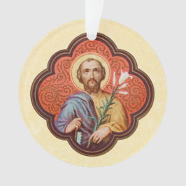 Portrait von St. Joseph in einer Oktofolie (TF 02) Ornament