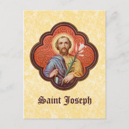 Portrait von St. Joseph in einer Oktofolie (TF 02) Postkarte