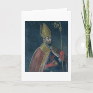Portrait von St. Nikolaus, 1700 (Öl auf Leinwand) Feiertagskarte