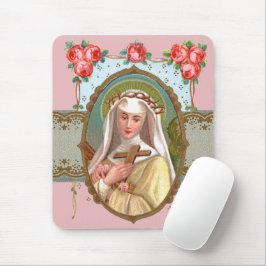 Portrait von St. Rose, vergewaltigt mit Rose (M 02 Mousepad