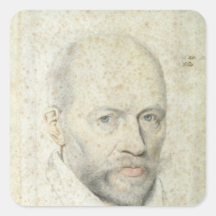 Portrait von St. Vincent de Paul Quadratischer Aufkleber