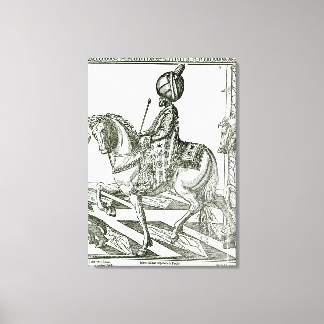 Portrait von Suleiman, dem prächtigen Leinwanddruck (Vorderseite)