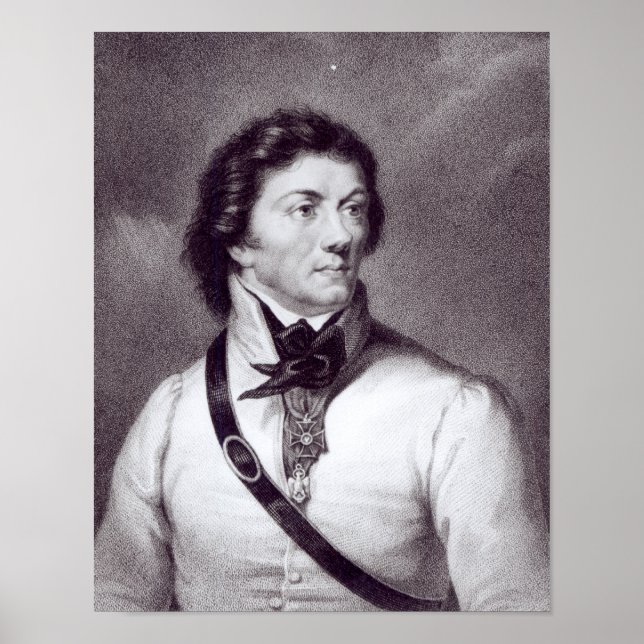 Portrait von Tadeusz Kosciuszko Poster (Vorne)