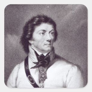 Portrait von Tadeusz Kosciuszko Quadratischer Aufkleber