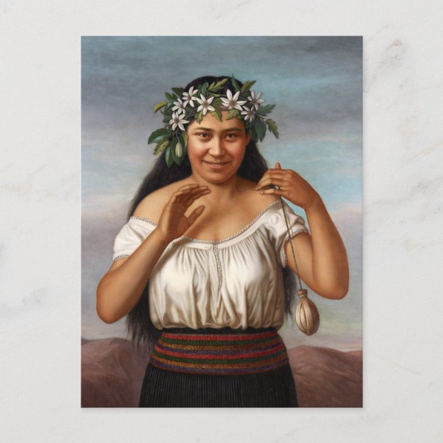 'Portrait von Terewai Horomona' - G. Lindauer Postkarte (Vorderseite)