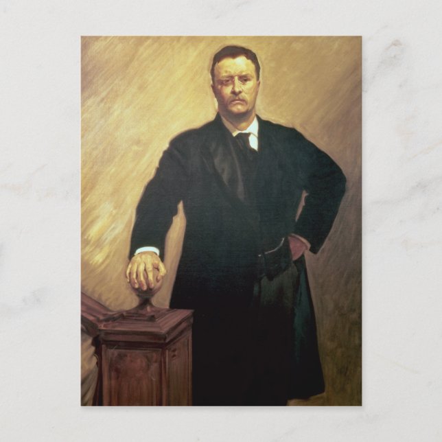 Portrait von Theodore Roosevelt Postkarte (Vorderseite)