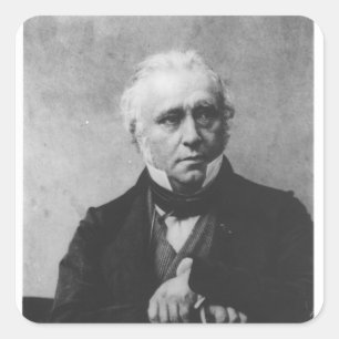 Portrait von Thomas Babington Macaulay Quadratischer Aufkleber