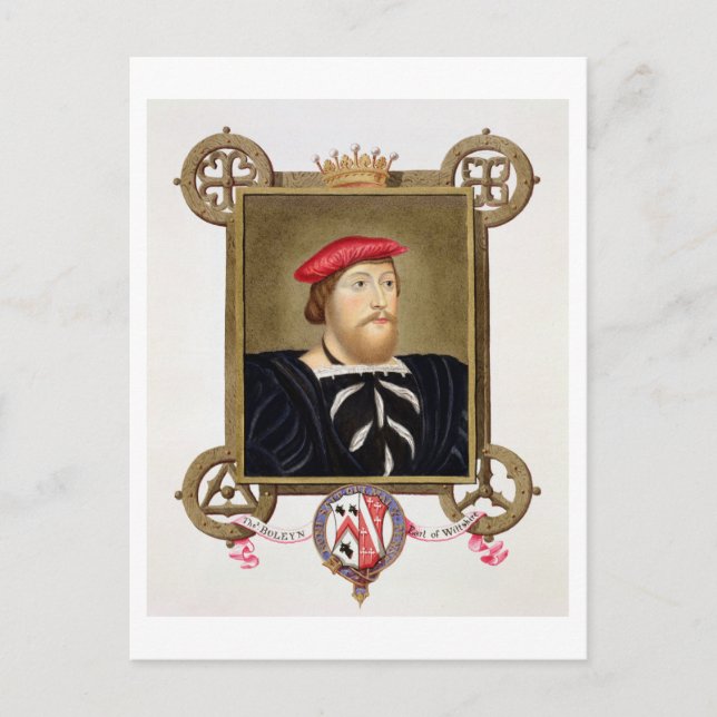 Portrait von Thomas Boleyn (1477-1539) Earl of Wil Postkarte (Vorderseite)