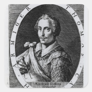 Portrait von Thomas Cavendish Quadratischer Aufkleber