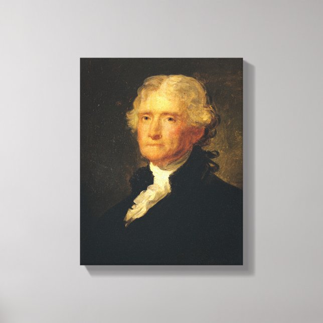 Portrait von Thomas Jefferson Leinwanddruck (Vorderseite)