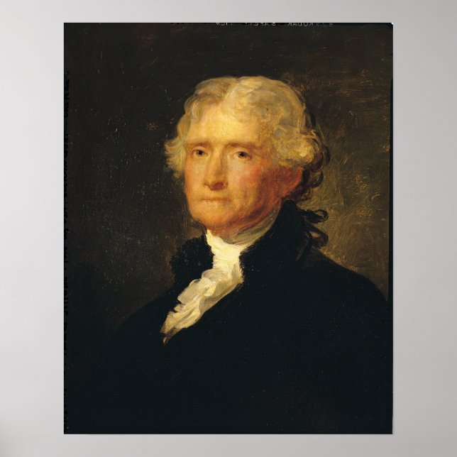 Portrait von Thomas Jefferson Poster (Vorne)