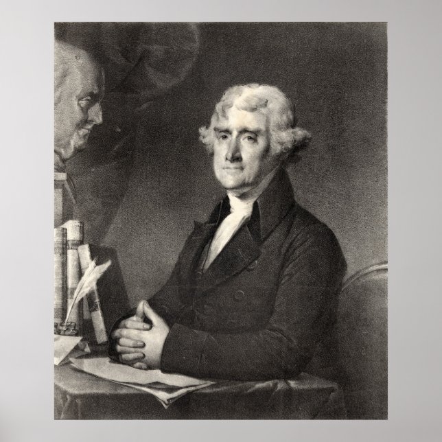 Portrait von Thomas Jefferson Poster (Vorne)